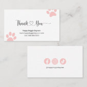 Dankeschön Karte mit Paw Print (Vorne/Hinten)