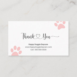 Dankeschön Karte mit Paw Print