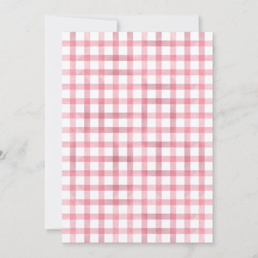 Dankeschön Karte mit rosafarbenem Hasen (Rückseite)