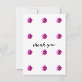 Dankeschön Karte mit violetten Blumen