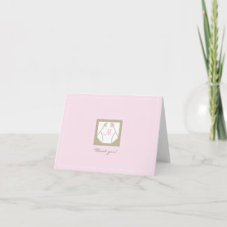 Dankeschön Karte - Monogram Diaper