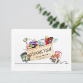 Dankeschön Karte - Nahrungsaufnahme (Stehend Vorderseite)