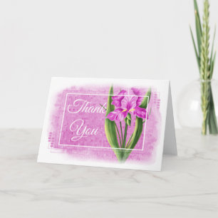 Dankeschön Karte - Pink Iris d1