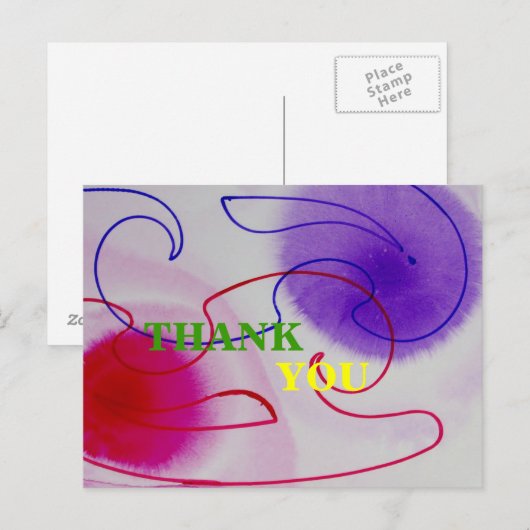 Dankeschön-Karte Postkarte (Vorne/Hinten)