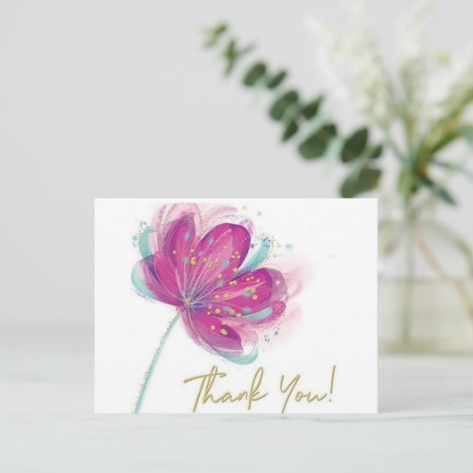 Dankeschön-Karte Postkarte (Stehend Vorderseite)