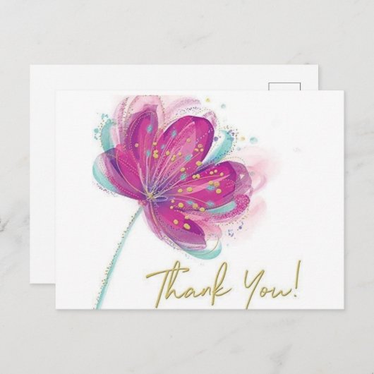 Dankeschön-Karte Postkarte (Vorne/Hinten)