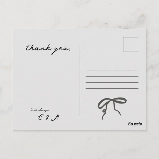 Dankeschön Karte, Postkartenleere Postkarte (Rückseite)