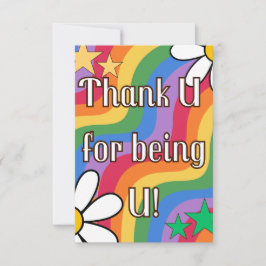 Dankeschön Karte / Regenbogen Dankeschön Karte