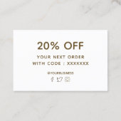 Dankeschön-Karte Visitenkarte (Rückseite)