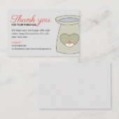 Dankeschön-Karte / Visitenkartengröße Visitenkarte (Vorne/Hinten)