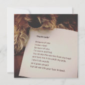 Dankeschön Karte vom Hund (Vorderseite)