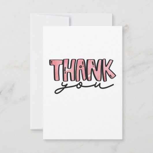 Dankeschön Karte - Wasserfarbe (Vorderseite)