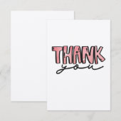 Dankeschön Karte - Wasserfarbe (Vorne/Hinten)