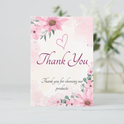 Dankeschön-Karten Dankeskarte (Stehend Vorderseite)