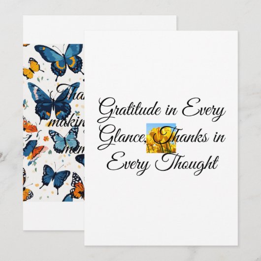 Dankeschön-Karten Dankeskarte (Vorne/Hinten)