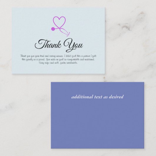 Dankeschön Karten - mehrere oder Single (Vorne/Hinten)