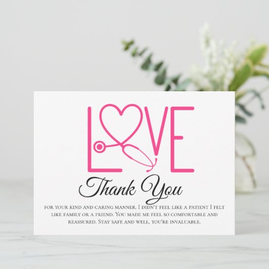 Dankeschön Karten - mehrere oder Single (Stehend Vorderseite)