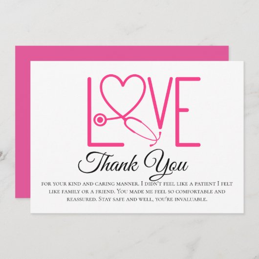 Dankeschön Karten - mehrere oder Single (Vorne/Hinten)