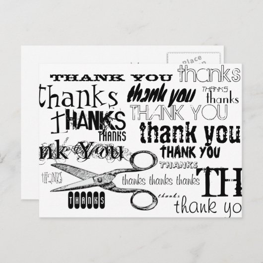 Dankeschön-Karten Postkarte (Vorne/Hinten)