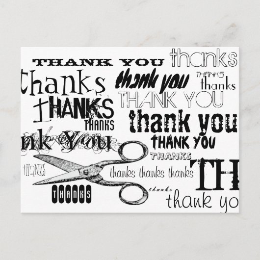 Dankeschön-Karten Postkarte (Vorderseite)
