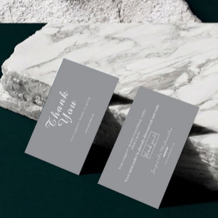 Dankeschön-Karten Rabattcode-Überprüfung Kleinunte Visitenkarte