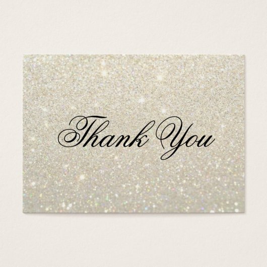 Dankeschön Karten - White Gold Glit Fab (Vorderseite)