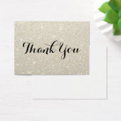 Dankeschön Karten - White Gold Glitzer Fab (Schreibtisch)