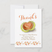 Dankeschön Kastanienherz-Foto Dankeskarte (Vorderseite)