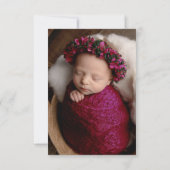 Dankeschön Kastanienherz-Foto Dankeskarte (Rückseite)