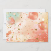 Dankeschön Kindergeburtstag Foto Pastell Konfetti Dankeskarte (Rückseite)