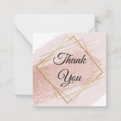 Dankeschön, klassisches Drehbuch, rot pink mit Gol Mitteilungskarte (Vorderseite)