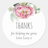 Dankeschön | Lehrer Runder Aufkleber (Vorderseite)