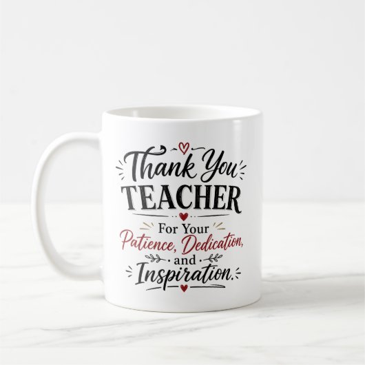 Dankeschön-Lehrergeschenke zur Würdigung  Kaffeetasse (Links)