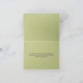 Dankeschön lila, grün und weiß - Notizkarte Dankeskarte (Innenseite)