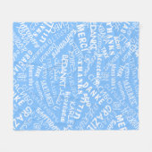 Dankeschön! - Mehrsprachigkeit - Internationale We Fleecedecke (Vorderseite (Horizontal))