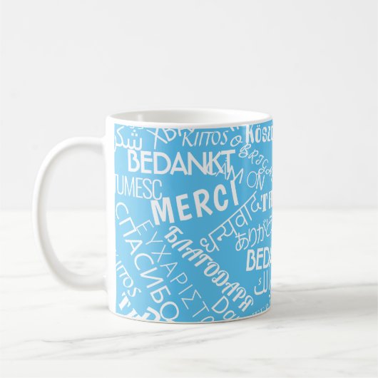 Dankeschön! - Mehrsprachigkeit - Internationale We Kaffeetasse (Links)