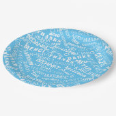 Dankeschön! - Mehrsprachigkeit - Internationale We Pappteller (Schrägansicht)