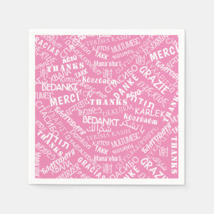 Dankeschön! - Mehrsprachigkeit - Internationale We Serviette