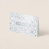 Dankeschön. Mint Black Real Foil Hochzeitskarten Folienkarte (Vorderseite)