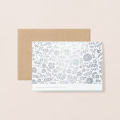 Dankeschön. Mint Black Real Foil Hochzeitskarten Folienkarte (Rückseite mit Umschlag)