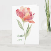 Dankeschön mit rosa Blumen Karte (Vorderseite)