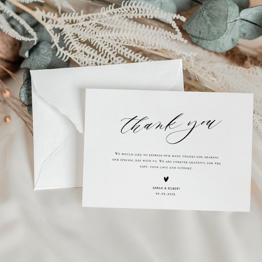 Dankeschön | Moderne Hochzeit danke Karte