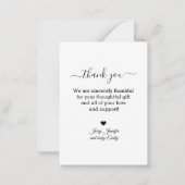 Dankeschön, modernes handgeschriebenes Girl-Foto Mitteilungskarte (Rückseite)