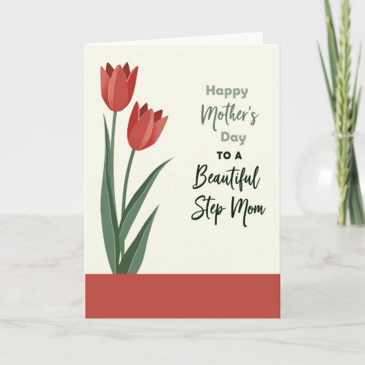 Dankeschön Muttertag Tulpenkarte Karte (Vorderseite)