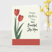 Dankeschön Muttertag Tulpenkarte Karte (Gelbe Blume)