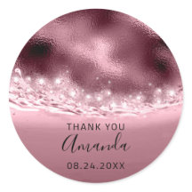 Dankeschön Name Datum Brautparty Rose