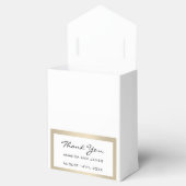 Dankeschön Name Datum White Sepia Gold Rahmen Gefa Geschenkschachtel (Geöffnet)