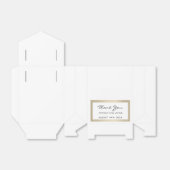 Dankeschön Name Datum White Sepia Gold Rahmen Gefa Geschenkschachtel (Ungefaltet)