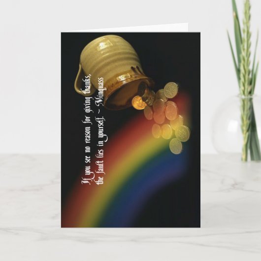 Dankeschön Native Amerikanische Ureinwohner Zitat Dankeskarte (Vorderseite)