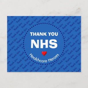 Dankeschön NHS Gesundheitshelden ANPASSBAR Postkarte